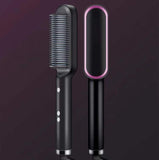 New 2 In 1 Hair Straightener Hot Comb Negative Ion Curling Tong Dual-purpose Electric Hair Brush