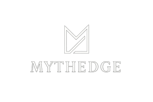 Mythedge make logo white colors 